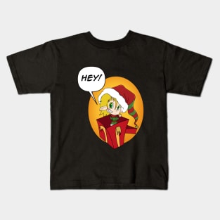 HEY! Christmas elf Kids T-Shirt